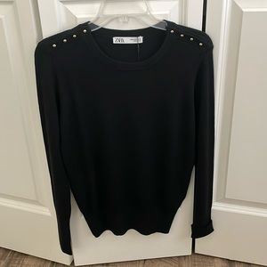 Beautiful Black long sleeve Zara Top